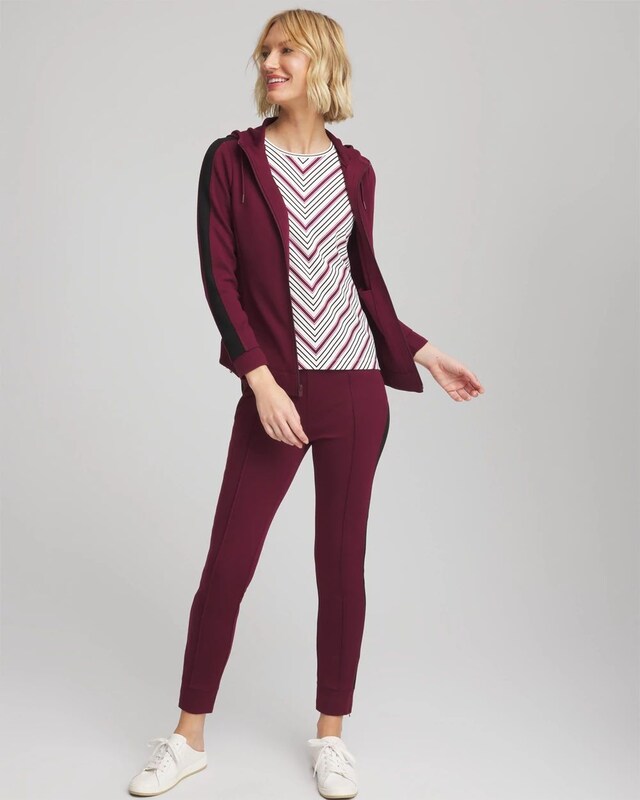 Zenergy Soft Brushed Striped Top - image 2